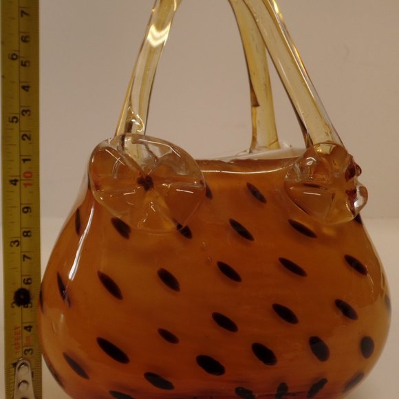 GLASS PURSE-HAND BLOWN VERY ATTRACTIVE-PERFECT CON - Picture 10 of 12